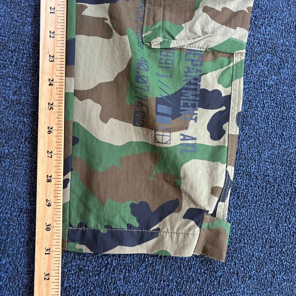 Smoke Rise Cargo Pants Mens Large Camo Tactical Utility Streetwear Multi Pocket